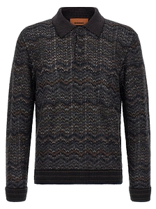Missoni Zigzag Knit Polo Top