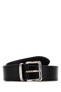 Miu Miu Logo Engraved Buckle Belt