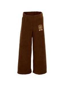 Mini Rodini Bear-Embroidered Straight-Leg Pants