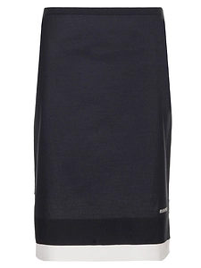 Miu Miu Logo-Intarsia Knitted Pencil Skirt