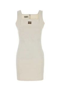 Miu Miu Logo Jersey Mini Dress