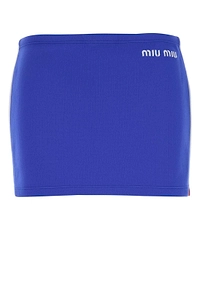 Miu Miu Logo Knitted Mini Skirt