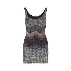 Missoni Zigzag Knit Sequin Short Dress