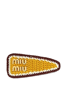 Miu Miu Logo-Lettering Crochet Hair Clip