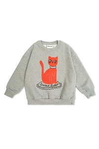 Mini Rodini Cat-Printed Crewneck Sweatshirt
