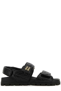 Miu Miu Logo-Lettering Quilted Sandals