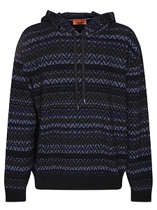 Missoni Zigzag Pattern Hooded Sweater