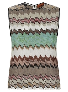 Missoni Zigzag Lamé Sleeveless Top