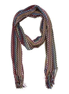 Missoni Zigzag Motif Fringed Scarf