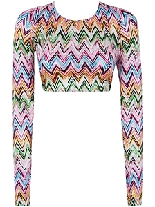 Missoni Zigzag Motif Crop Top