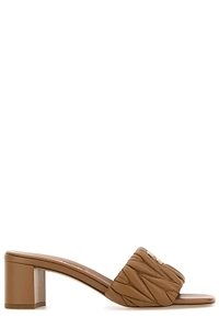 Miu Miu Logo-Lettering Slip-On Sandals