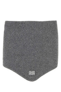 Miu Miu Logo-Patch Knitted Scarf