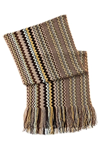 Missoni Zigzag Patterned Knitted Scarf