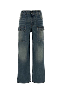 Miu Miu Logo-Patch Denim Jeans