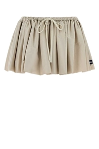 Miu Miu Logo-Patch Drawstring Mini Skirt