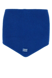 Miu Miu Logo-Patch Knitted Scarf