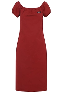 Miu Miu Logo-Patch Short-Sleeved Dress