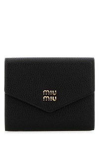 Miu Miu Logo Plaque Compact Wallet