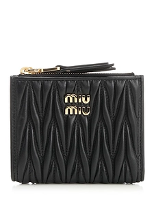 Miu Miu Logo Plaque Zipped Wallet
