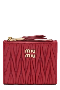 Miu Miu Logo Plaque Zipped Wallet
