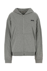 Miu Miu Logo Zip-Up Hoodie