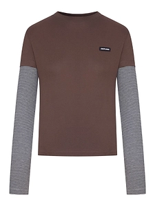 Miu Miu Long-Sleeved Layered T-Shirt