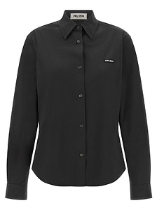 Miu Miu Long-Sleeved Poplin Shirt