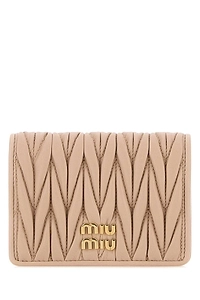 Miu Miu Logo-Lettering Matelassé Bi-Fold Wallet