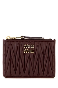 Miu Miu Matelassé Zipped Card Wallet