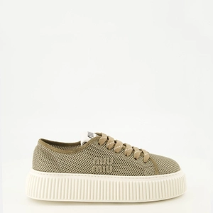 Miu Miu Mesh Platform Low-Top Sneakers