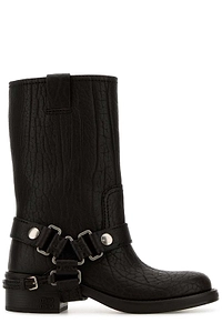 Miu Miu Moto Round-Toe Boots