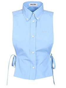 Miu Miu Open Sides Sleeveless Shirt