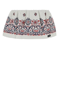 Pattern-Printed Mini Skirt