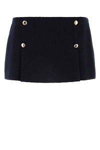 Miu Miu Pleated Blend Mini Skirt