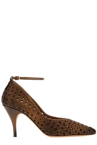 Miu Miu Pointed-Toe Woven Pumps