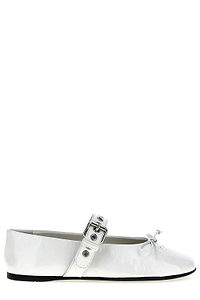 Miu Miu Polished Buckle Fastened Ballerinas