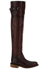 Miu Miu Round-Toe Knee-High Boots