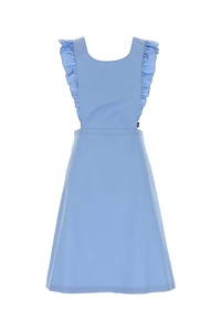 Miu Miu Ruffled Sleeveless Midi Dress