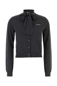 Miu Miu Scarf-Detailed Cardigan