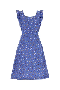 Miu Miu Ruffled Printed Poplin Dress