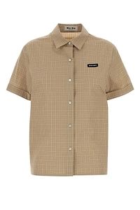 Miu Miu Short-Sleeved Poplin Shirt