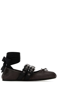 Miu Miu Strap-Detailed Ballerina Flats