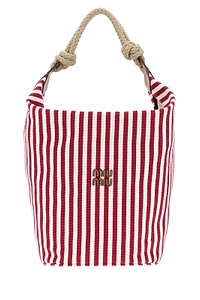 Miu Miu Striped Bucket Bag