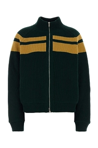 Miu Miu Stripe-Detailed Zipped Cardigan