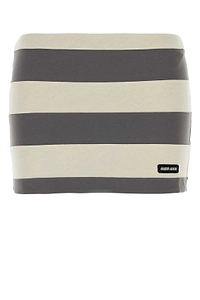 Miu Miu Striped Knitted Mini Skirt