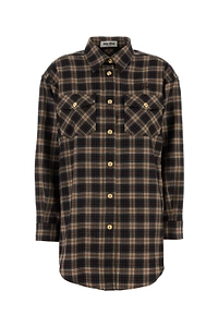 Miu Miu Tartan Button-Up Shirt