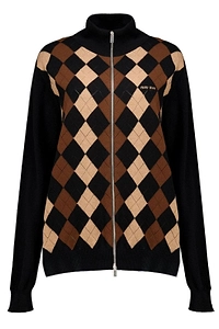 Miu Miu Turtleneck Zipped Cardigan