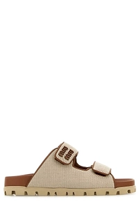 Miu Miu Two-Toned Slip-On Sandals