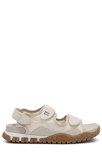 Miu Miu Tyre Technical Strap Flat Sandals