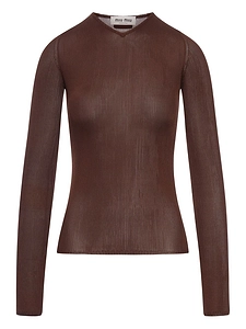Miu Miu V-Neck Ribbed Jumper